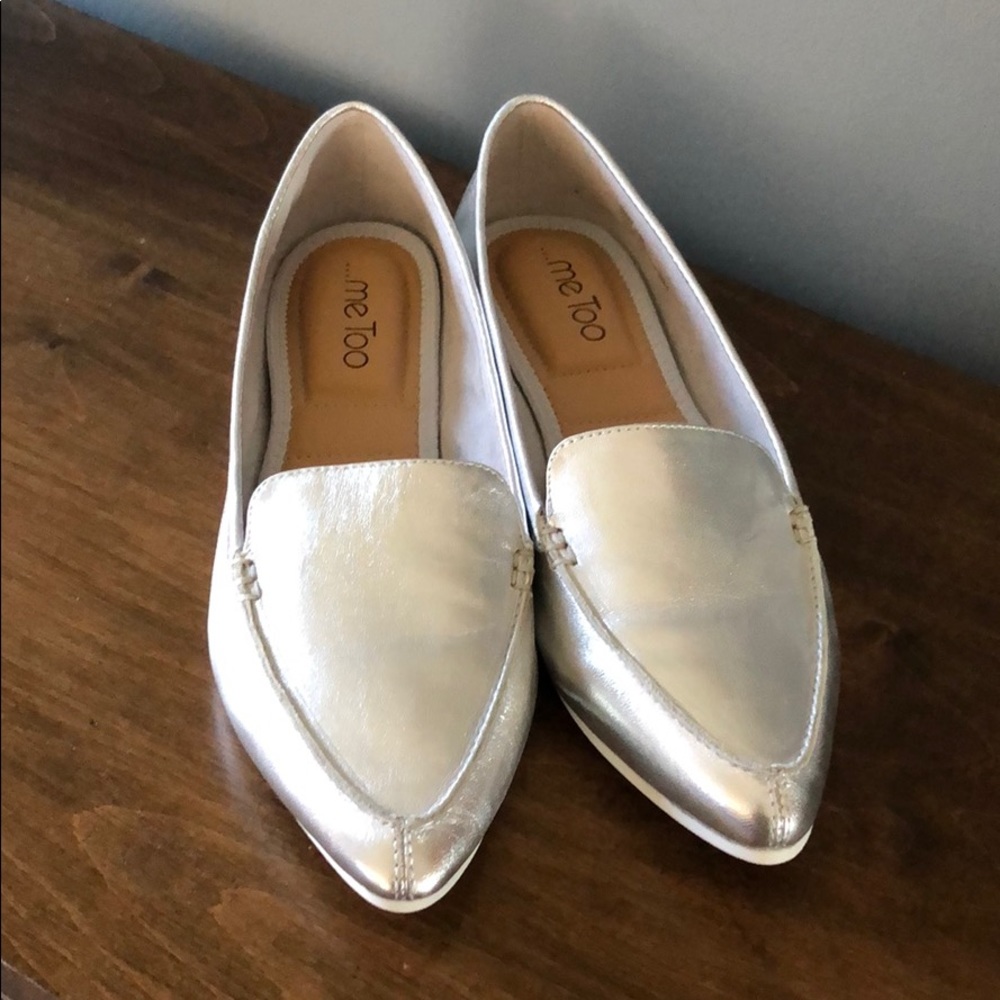 Sliver Me Too Leather Loafers